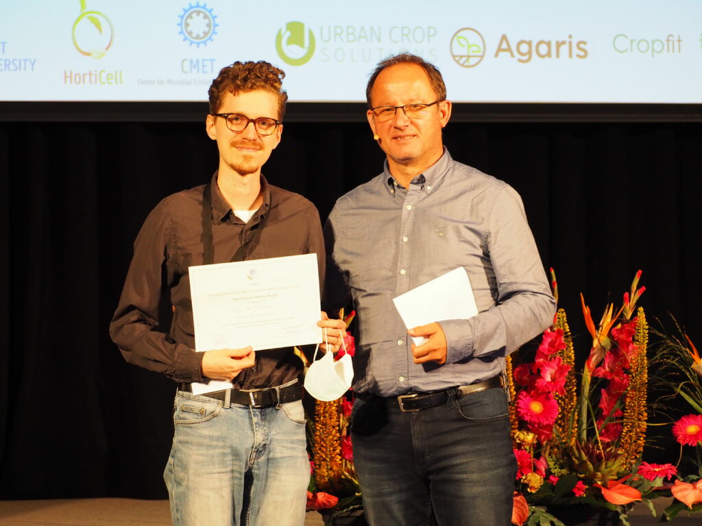 ISHS Young Minds Award for best oral presentation at II International Symposium on Growing Media, Soilless Cultivation, and Compost Utilization in Horticulture